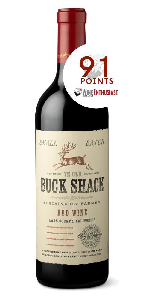 Bottle Shot of Buck Shack Red Wine