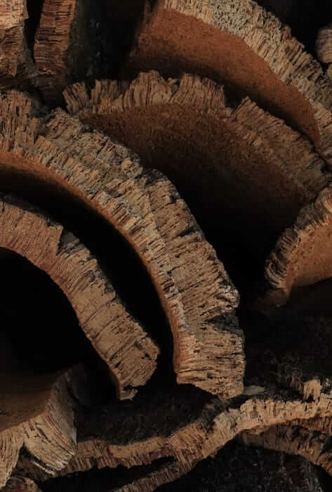 Detail shot of cork pieces